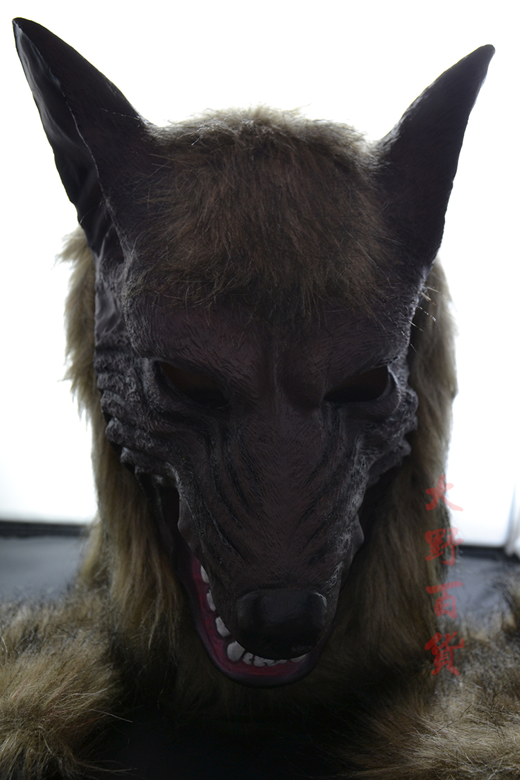 万圣节装扮狼人头套手套吓人整蛊恐怖套装化妆舞会派对道具面具男