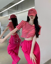 Net Red Hot Girl Burst two sets of women Summer 2022 New short sleeve blouses High waist casual broadlegged pants suit