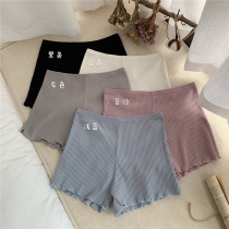 Safety pants womens autumn anti-light Ice Silk stretch thin interior leggings wear insurance thread high waist shorts women