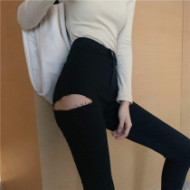 Jeans women 2021 Autumn New temperament Joker thin stretch cut small sexy casual small feet pencil pants