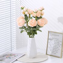 Peony Flowers Rose Flower Emulation Flower Fake Flowers Furnishing Bouquet Home Living Room Dining Room Table Hem Decorative dry floral silk plastic