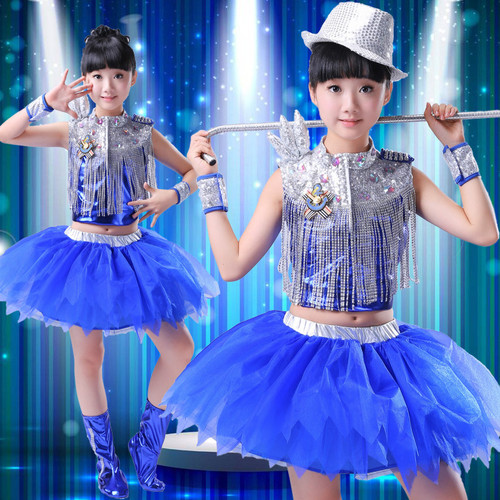 Hip Hop Dance Costumes for girls Jazz Dance Dress Jazz dance children Costume Girls sequins modern hip hop hip hop hip hop boys Drum Show