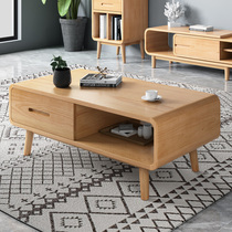 100 Squared Furniture Solid Wood Tea Table Nordic Beech Wood Coffee Table Minima Log Home Tea Desk Small House Type Guest Hall Furniture