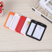Customized employee exhibition ID badge Plastic student bus access control card set double-sided transparent work card