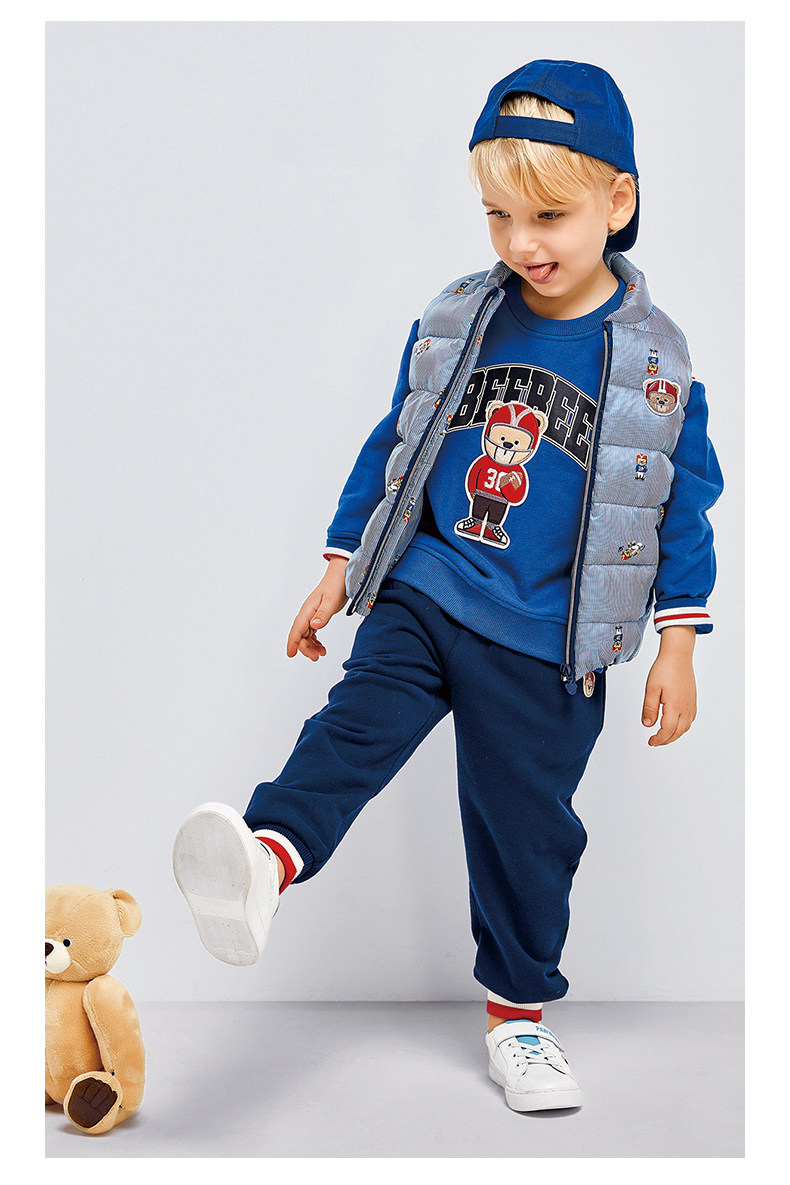 pawinpaw宝英宝卡通小熊童装18年春款男童纯棉休闲裤运动裤子卫裤