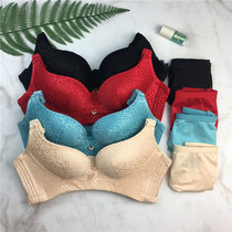 To the big official underwear luxury gathering sexy seamless without a steel ring bra set married