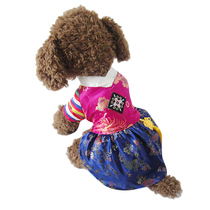 2019 New Pet Clothes Traditional Embroidered Korean Clothing Lovers teddy Bears Kumagi dolls spring and summer dog clothes
