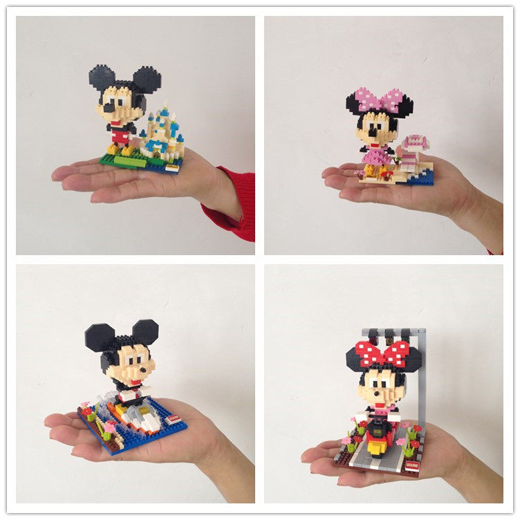 迪斯尼米奇米老鼠米妮钻石小颗粒拼装拼插迷你儿童玩具动漫积木