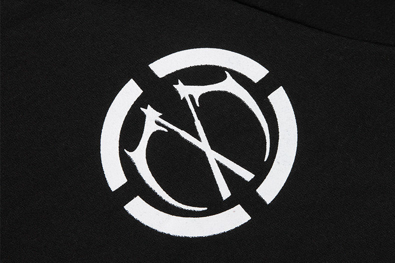 miracle kill2017假日系列经典双刀小logo插肩袖潮牌男装套头卫衣