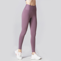 VH fitness yoga pants female nude high waist can be worn outside abdomen stretch tight-fitting quick-drying hip extension running pants spring