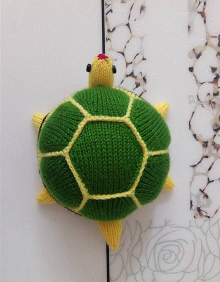 手工毛线编织玩具小乌龟和玫瑰花 diy玩具玩偶儿童生日礼物礼品