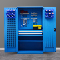 Hardware multi-function double-door tool cabinet locker heavy-duty safety workshop drawer type iron cabinet