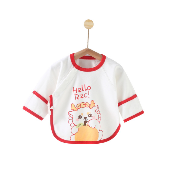 Newborn clothes for the first time in the world, baby half-back clothes for spring and autumn, baby pure cotton tops for monk clothes for autumn clothes 2 pieces Newborn clothes for the first time in the world, baby half-back clothes for spring and autumn, baby pure cotton tops for monk clothes for autumn clothes 2 pieces