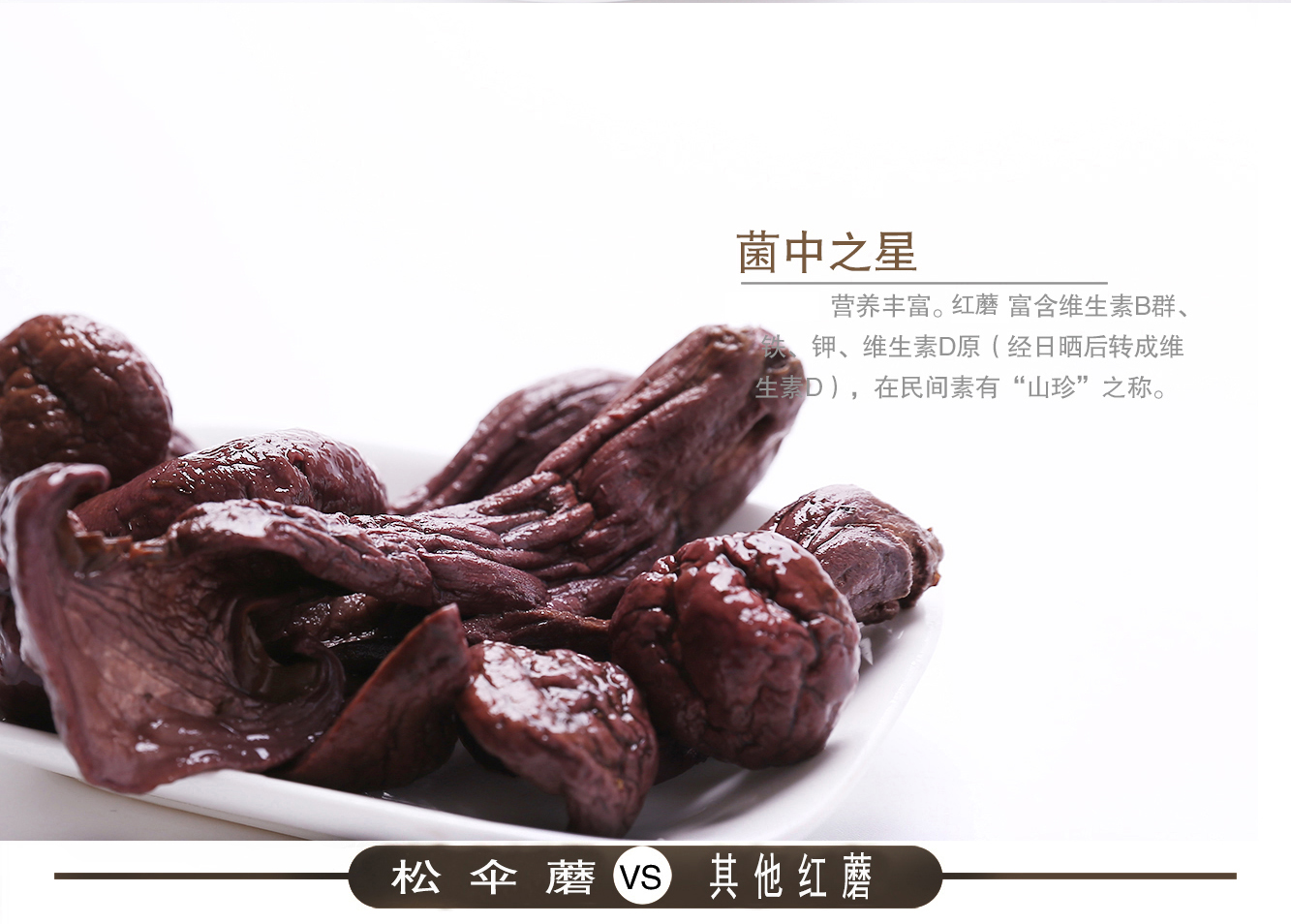 东北特产2017年野生红松伞蘑菇菌肉蘑红蘑松伞菌红蘑菇东北山珍