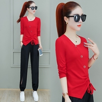 Spring 2021 new t-shirt summer beautiful chic base shirt top clothes foreign style cotton shirt spring and autumn women