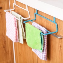 Double-pole kitchen cabinet door back towel rack hanging cloth rack non-punching toilet bathroom towel hanging