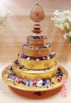 Pure copper eight auspicious manzal tray for man tea roman da disc diameter 15cm Sodaji Kamb design