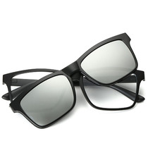 TR90 glasses frame male magnetic sleeve double-purpose myopia sun glasses driver driving sunglasses clip can be equipped with myopia mirror