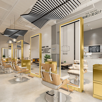 Hairdressing shop mirror net red tide shop hair salon special floor single double-sided mirror simple barber shop mirror with light tide