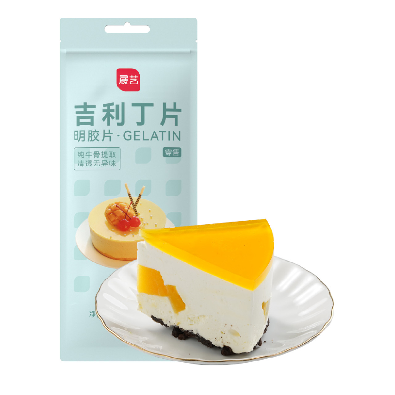 展艺吉利丁片50g10片明胶片
