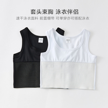 Simple handsome lest reinforced bandage large size corset swimsuit pullover short chest wrap women corset underwear women show small chest