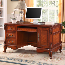 American solid wood desktop computer desk desk book room European-style writing desk learning table brief about home small family type desk