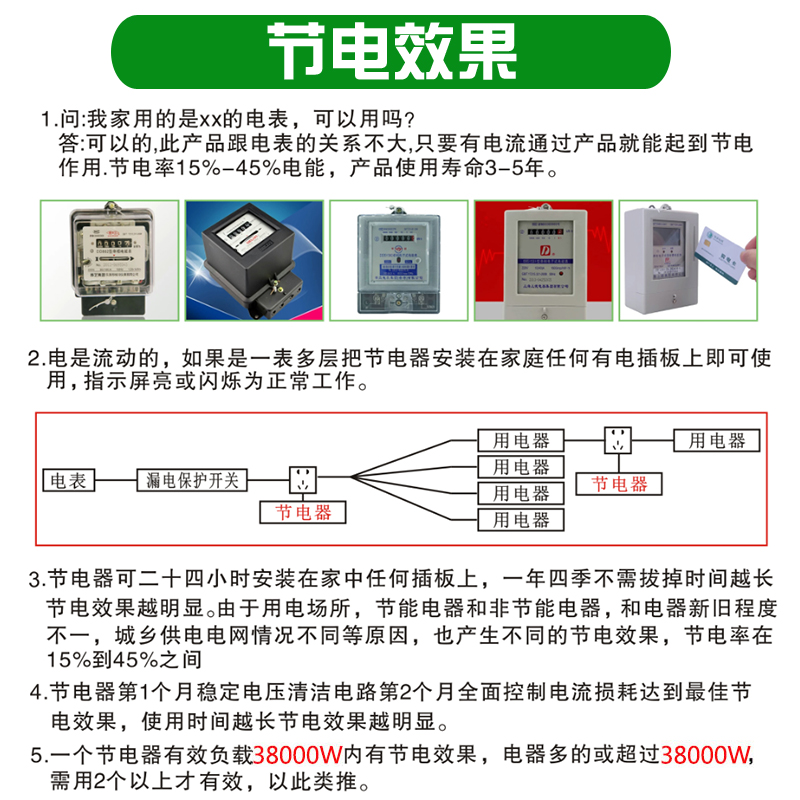 2019加强版电管家智能节电器家用电表省电器节能王省电宝节电50%