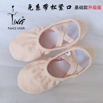 Chen Ting Foundation Elastic Stomy Bottom Shoes Adults Children Beginner Ballet dance Dance Exercises Soft Shoes Two Bottoms Free of lacing