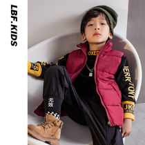 Blue Bufang childrens clothing boys cotton waistcoat winter clothing 2020 new childrens Korean version of cotton clothes in the big childrens waistcoat