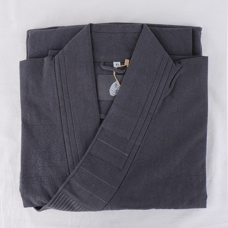 僧衣僧服男亚麻棉大褂秋冬季保暖长褂僧袍和尚衣深灰色厚款冬款