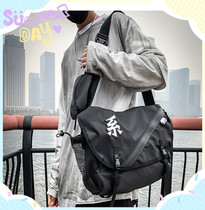 Shoulder Bag male trendy brand large capacity nylon cloth street trend Japanese function pack ins shoulder sports student bag