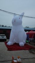 Inflatable luminous white rabbit Air model Mid-Autumn Festival activity props luminous moon rabbit Moon Jade Rabbit Moon Jade Rabbit Moon eight planets
