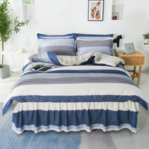 100% Cotton European Girl Lace Bed Skirt Four Piece Cotton Cover Bed Hats Princess Style Bed Summer Products