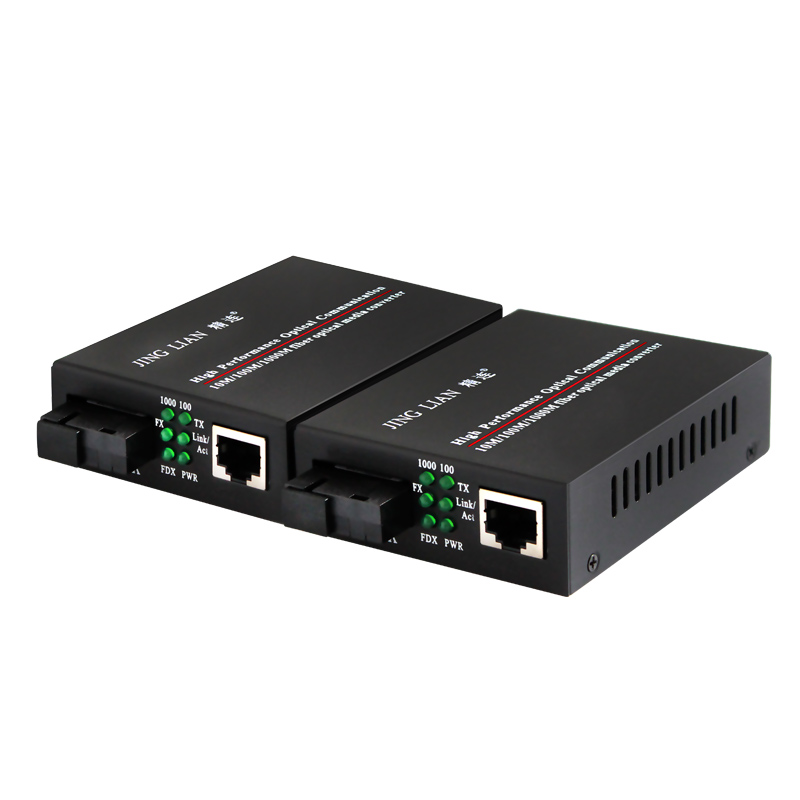 fine connection jl-1000ab fiber transceiver gigabit single mode single fiber 20km network photoelectric converter pair