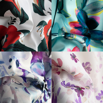 Offline million Yuan class good product 6A double stretch silk high fashion print round neck sleeveless dress