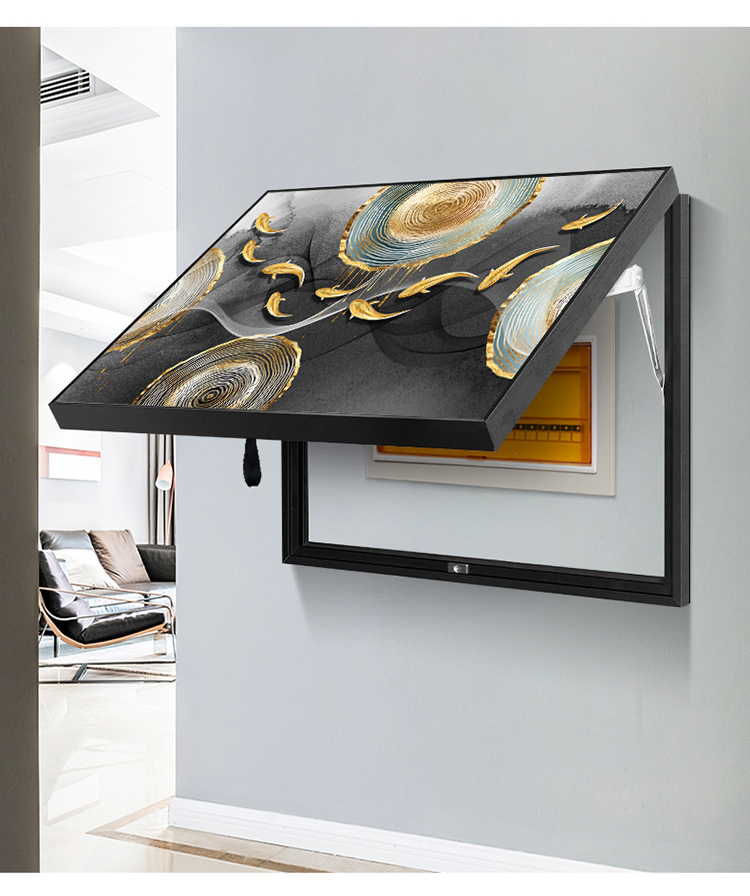 电表箱装饰画免打孔北欧现代简约客厅配电箱电闸盒遮挡箱创意挂画