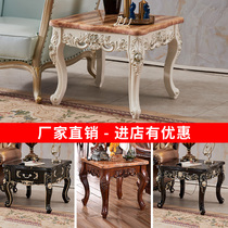 Sofa side a few European corner solid wood coffee table living room side cabinet marble side square simple side table