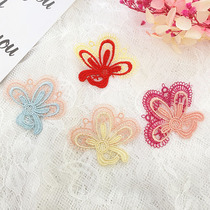 Clearance a pack of 20 colored butterfly fabric tulle butterfly diy hair accessories Hanfu material clothing accessories