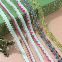 Elastic edge Color fungus edge edging Elastic lace elastic band DIY wedding dress clothing material accessories