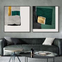 Modern light luxury living room decoration painting square atmosphere sofa background wall hanging painting abstract simple mural restaurant painting