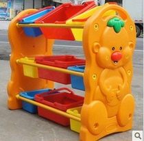 Childrens toy packing rack Childrens storage box Kindergarten toy rack Plastic cabinet rack Oversized storage rack 3 layers of 9 boxes