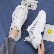 Hong Kong Chauding Little White Shoe Mens 2022 new Korean version 100 hitch currents heightening sports casual Old Daddy Shoe running shoes