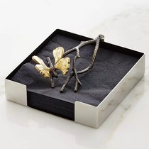 Michael Aram handmade Butterfly Ginkgo Series Square Metal napkin holder Paper