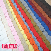Hollow mesh ribbed spring and summer new knitted thread garment accessories DIY decorative lace neckline cuff hem