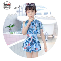 Lan Ben childrens swimsuit princess cute student 13-year-old swimsuit girl model catwalk personality floral style