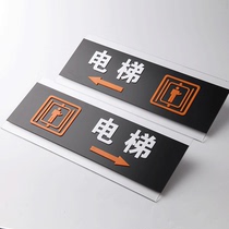 Lift Direction Signs Elevator Entrance ID Card Guide Truffle Acrylic Elevator Logo Creative Stereo Character Elevator Floor Left To Right Index Signs Cards Lift Exit Cue Cards