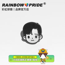 RainbowPride Rainbow Pride Original IP Pryder Head Badge Enamel Colorful Cartoon Day Tying