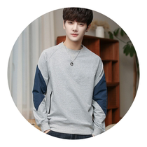 Lan Ben 2020 mens t-shirt long-sleeved sweater round neck Korean version of the trend spring and autumn season all-match base shirt clothes autumn clothes