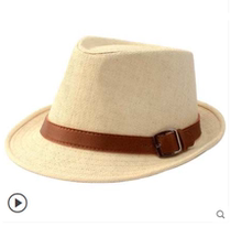 Head hat male Korean version of the tide spring British felt hat Jazz hat female casual woolen retro black top hat female