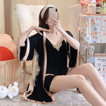 Sleepwear Womens Summer Sexy Lace Modale Cotton Fall Hanger With Skirt Sleeping Robe Outside of the Ice Silk Home Clothing Clothing